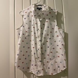 LANDS’ END happy camper sleeveless blouse-women’s size 16 like new